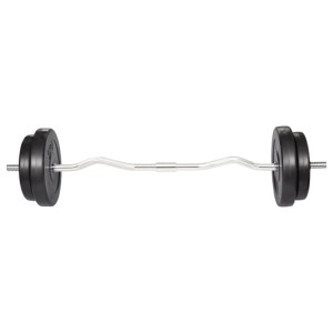 vidaXL Hantelset mit Curlstange und Hantelscheiben 30 kg 90373