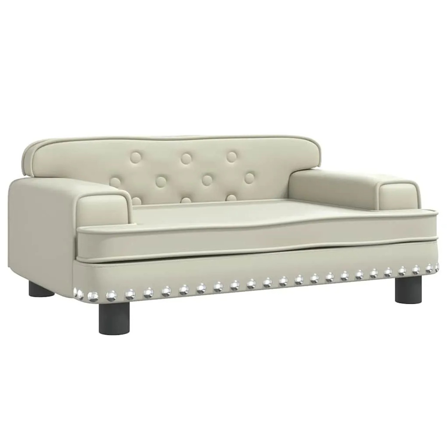 vidaXL Kindersofa Creme 70x45x30 cm Kunstleder 3196301