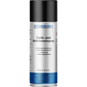 Staloc Treib- & Keilriemenspray 400 ml Dose. Pflegt, schützt Riemen, verbessert Haftung und reduziert Schlupf.