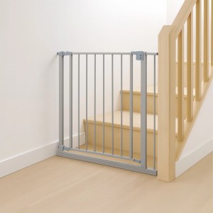 Relaxdays Treppenschutzgitter Eisen Kunststoff Grau Klemmbar 82 bis 87 cm 3,3 kg