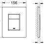 Grohe QuickFix Even WC-Drückerplatte in Alpinweiß mit Maßen 156x197mm.