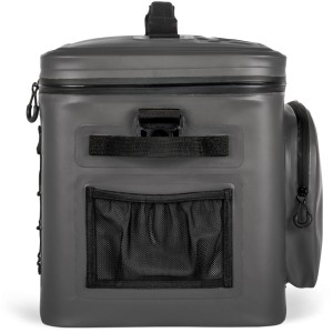 Petromax Kühltasche, 22 l, dunkelgrau. Kühlbox mit Tragegriffen, Seitentasche und Netzfach.