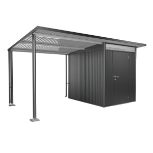 Biohort Seitendach für AvantGarde Gerätehaus A2/A6, Gr. L, Dunkelgrau-Metallic.