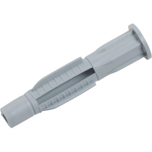 Grauer LUX Allzweckdübel, 6x34 mm, aus Kunststoff für Beton und Ziegel.