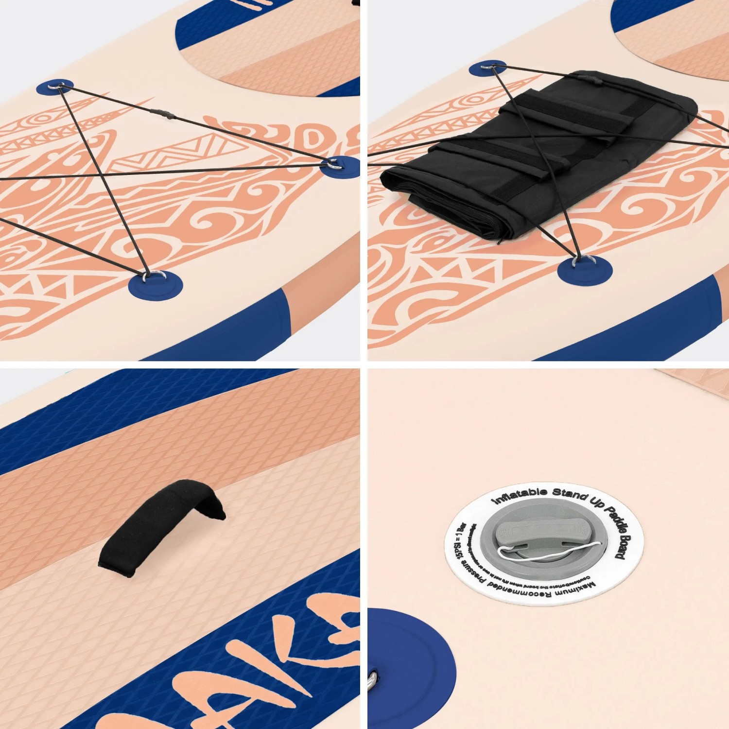 Details des ECD Germany Stand Up Paddle Boards Makani in Apricot, Wassersport.