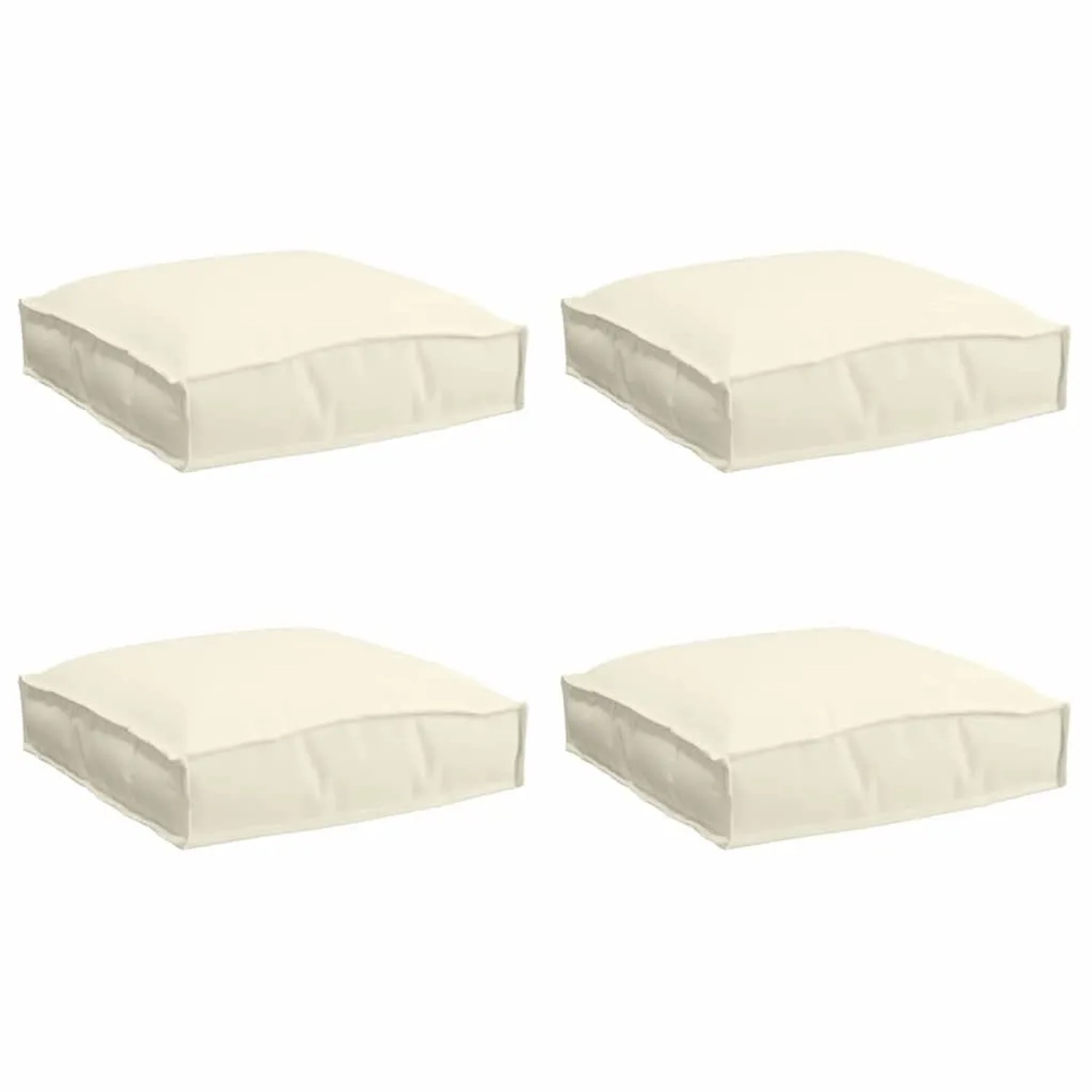 vidaXL Kissen 4 Stk Creme 40 x 40 x 8 cm Oxford-Stoff 42001590