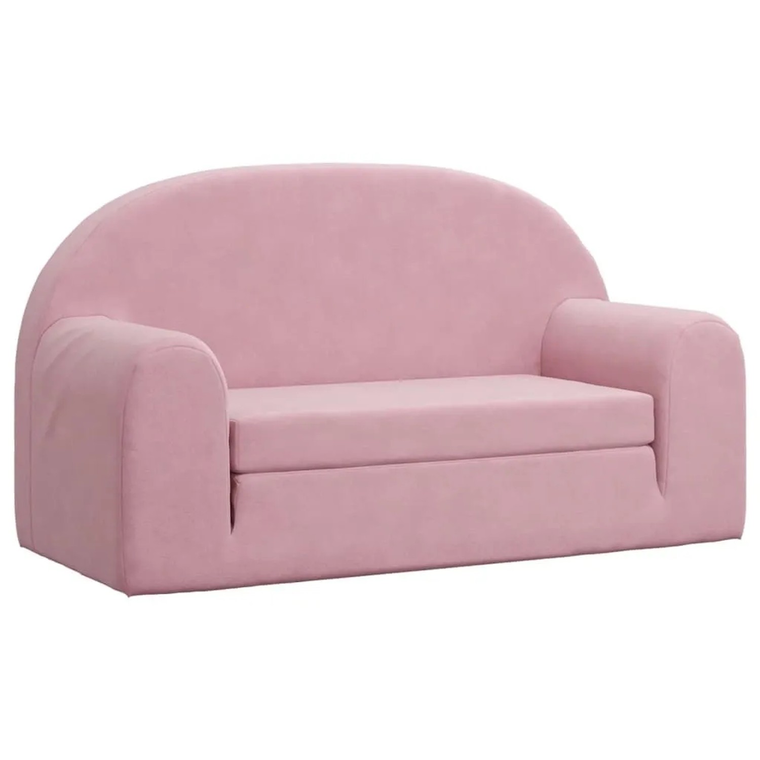 vidaXL Kinder-Schlafsofa 2-Sitzer Rosa Weicher Plüsch 357027