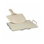 Relaxdays Pizzastein Set aus Cordierit mit Metallhalter und Holz-Pizzaschieber für knusprige Pizza vom Grill oder Ofen.
