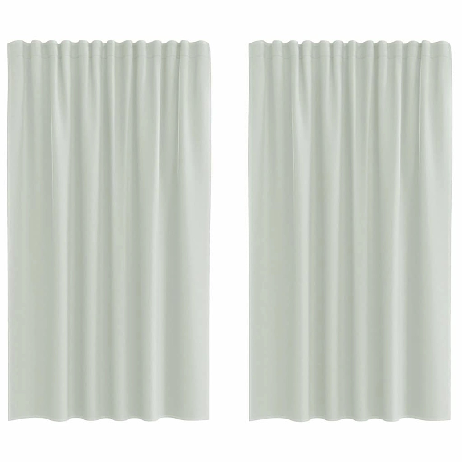 vidaXL Voile Vorhänge mit Stangentaschen 2 Stk Hellgrau 4102207 günstig online kaufen