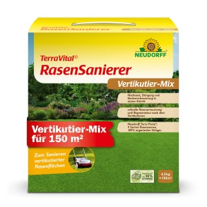 Neudorff TerraVital RasenSanierer 4,5kg: Reparaturmischung für dichten Rasen nach dem Vertikutieren.