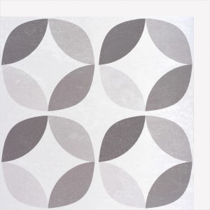 d-c-fix Wandfliesen 6er-Set mit geometrischem Muster in Grau- und Weißtönen.