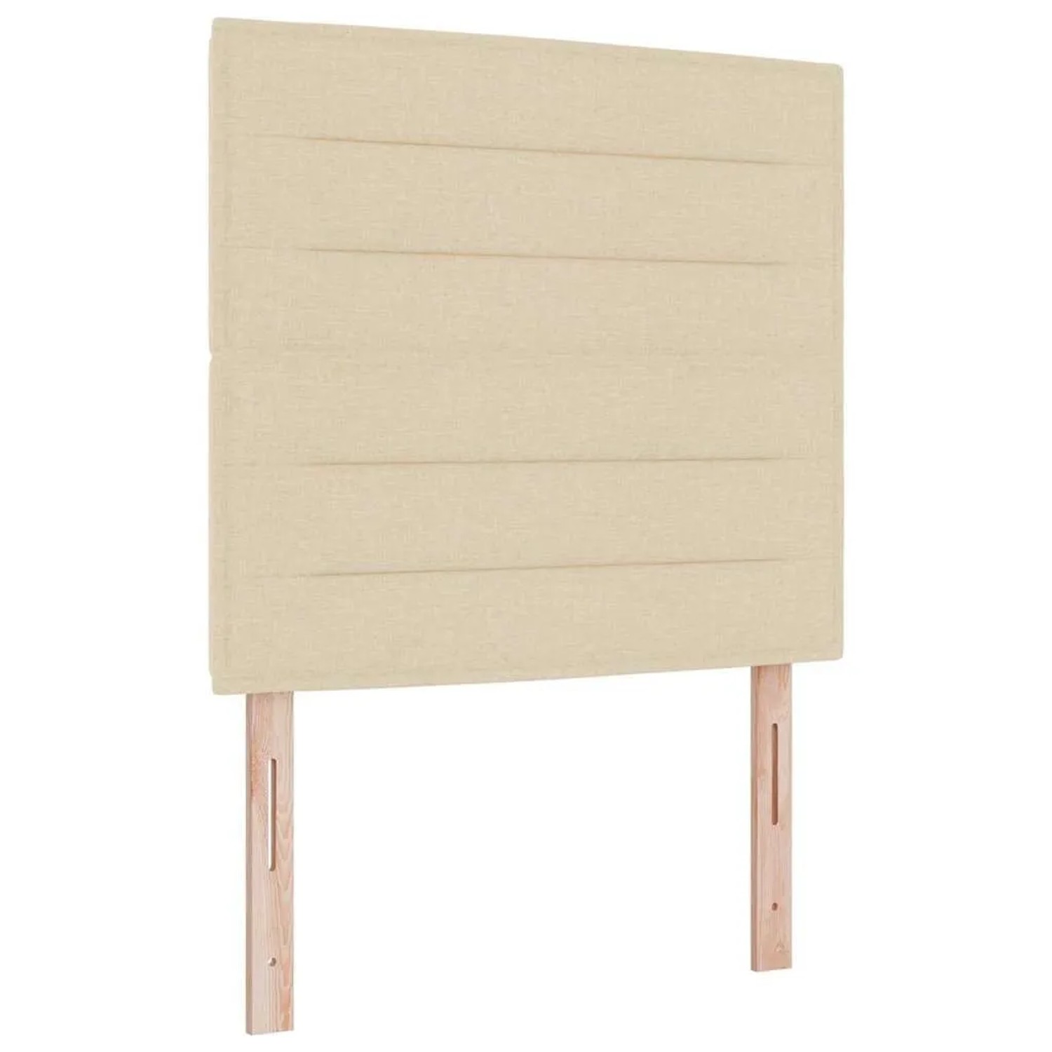 vidaXL LED Boxspringbett mit Matratze Creme 120 x 190 cm Stoff 3343010