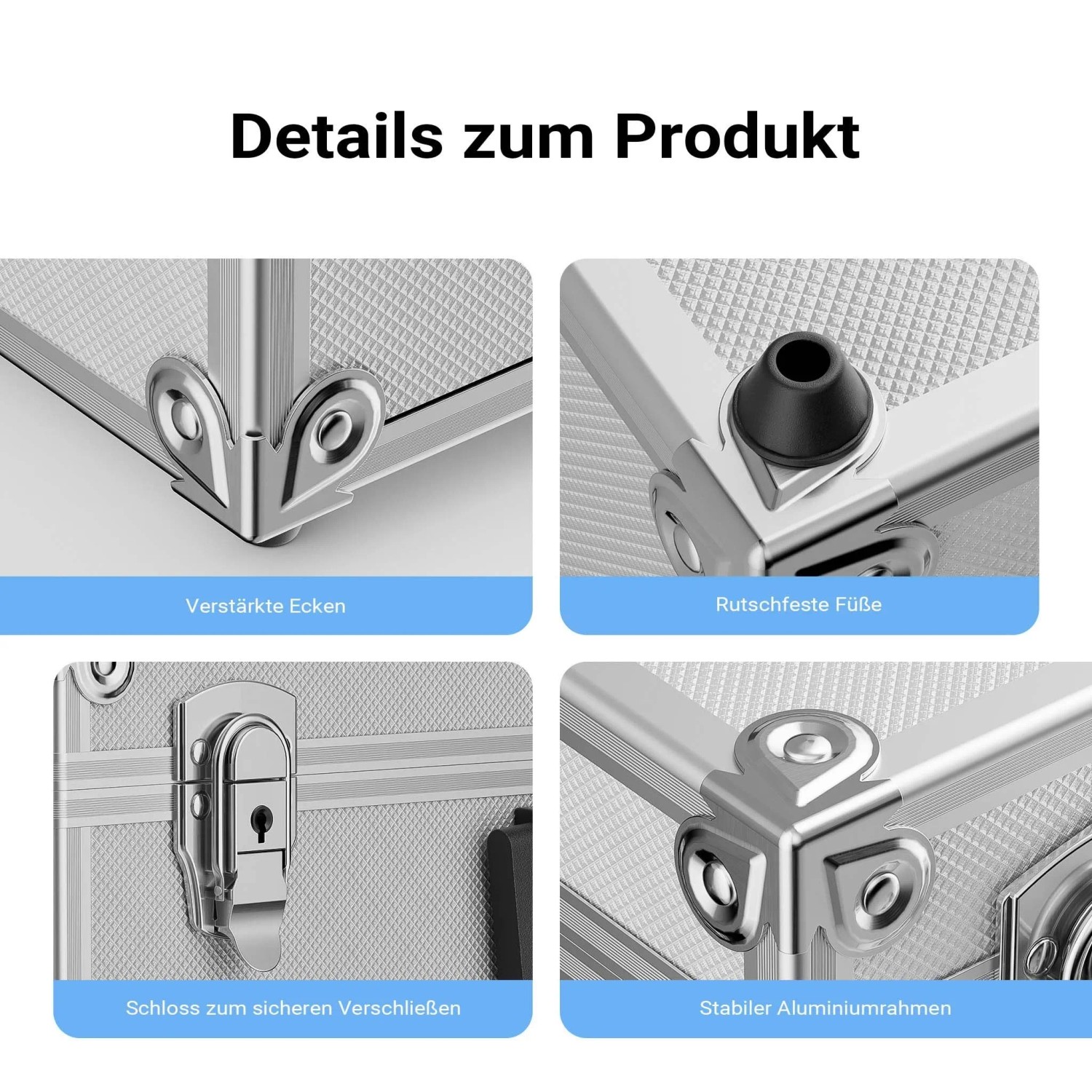 Wiltec Alu Universalkoffer 46X33X152Cm Werkzeugkoffer Schaumstoff Transportbox_5