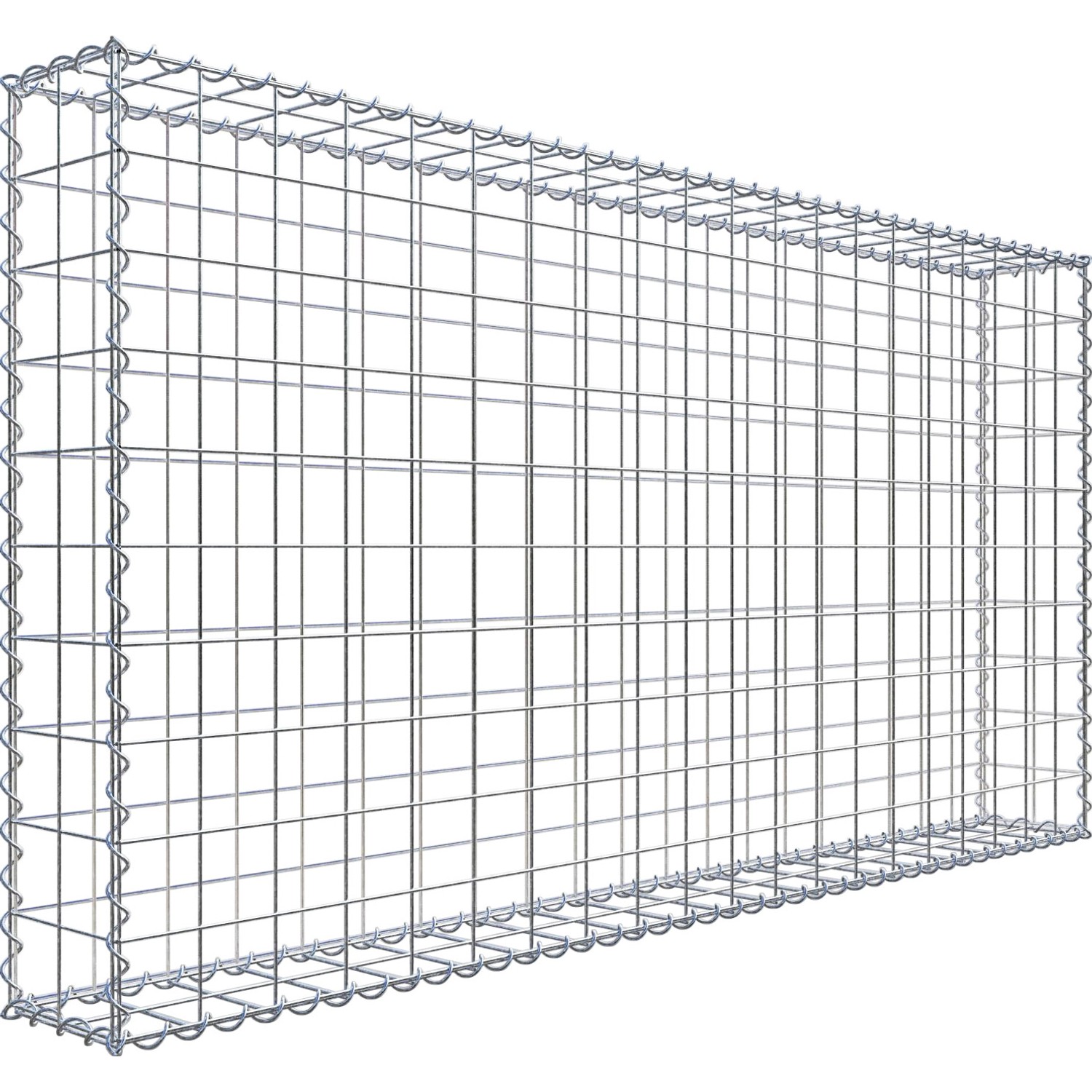 Gabiona Gabione 200 cm x 100 cm x 20 cm mit Maschenweite 10 cm x 10 cm