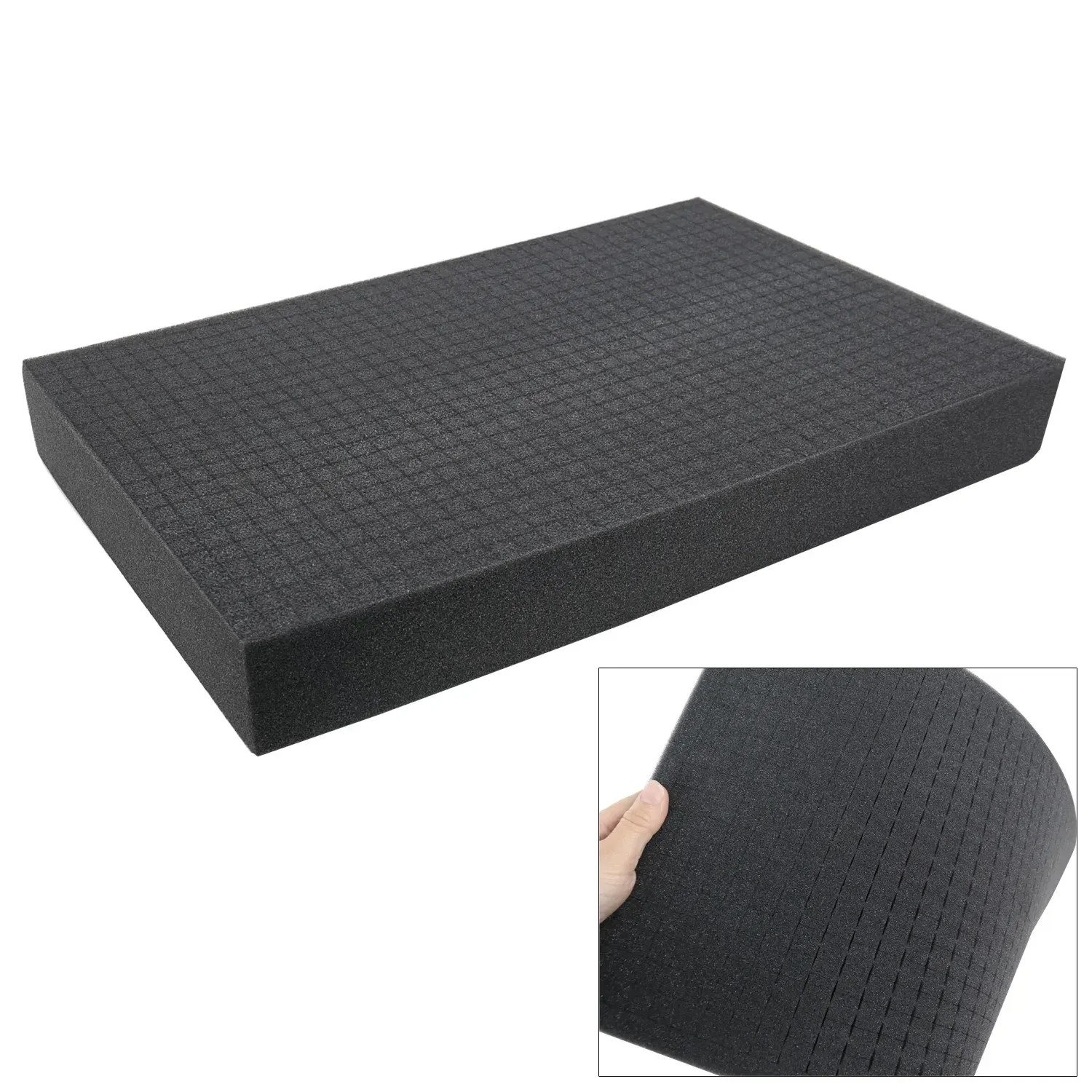 HMF 1456-70 Rasterschaumstoff Würfelschaum 345 x 550 mm Double-Size Koffereinlage Tabletop Höhe 70 mm
