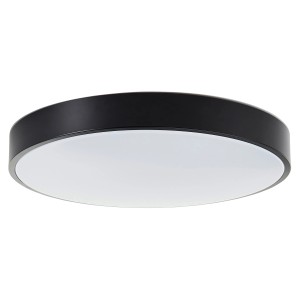 Smarte Deckenleuchte Vadin in Schwarz/Weiß, Ø 49 cm. Moderne LED Lampe mit einstellbarer Lichtfarbe.