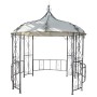 Creme-farbene MCW Pergola Cabrera mit dekorativen Ornamenten für Terrasse und Garten.