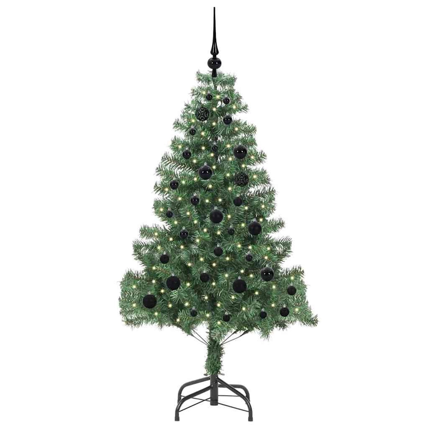 vidaXL Weihnachtsbaum mit 150 LEDs mit Ständer Grün 150 cm PVC 3396368