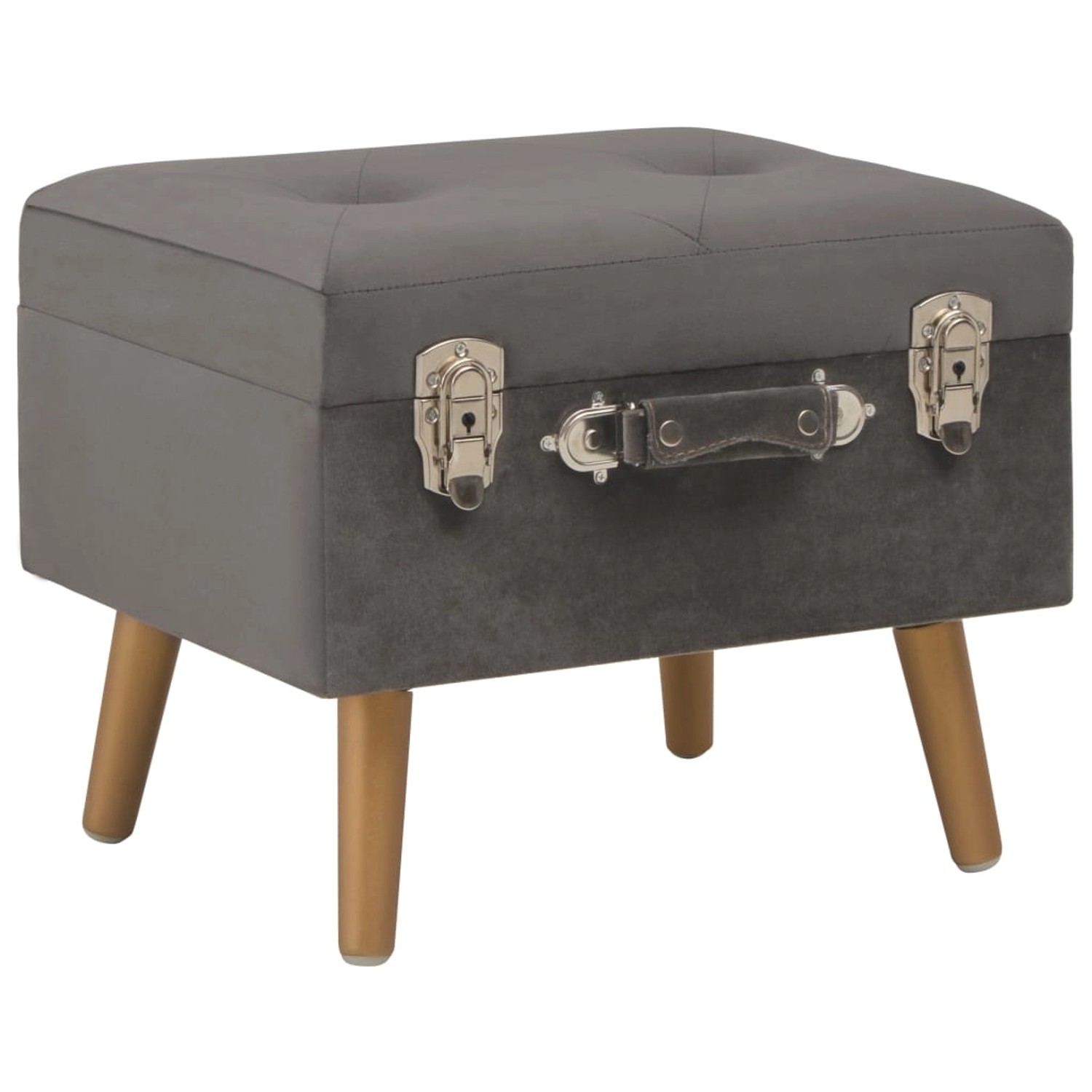 vidaXL Hocker mit Stauraum 3 Stk. Grau Samt günstig online kaufen