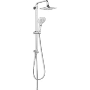 Verchromtes baliv Überkopfbrause-Set KBS-14.120 mit Hand- und Kopfbrause.