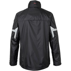 Schwarze Kübler Pulse Regenjacke Gr. XXL für Arbeitskleidung mit Reflektoren.