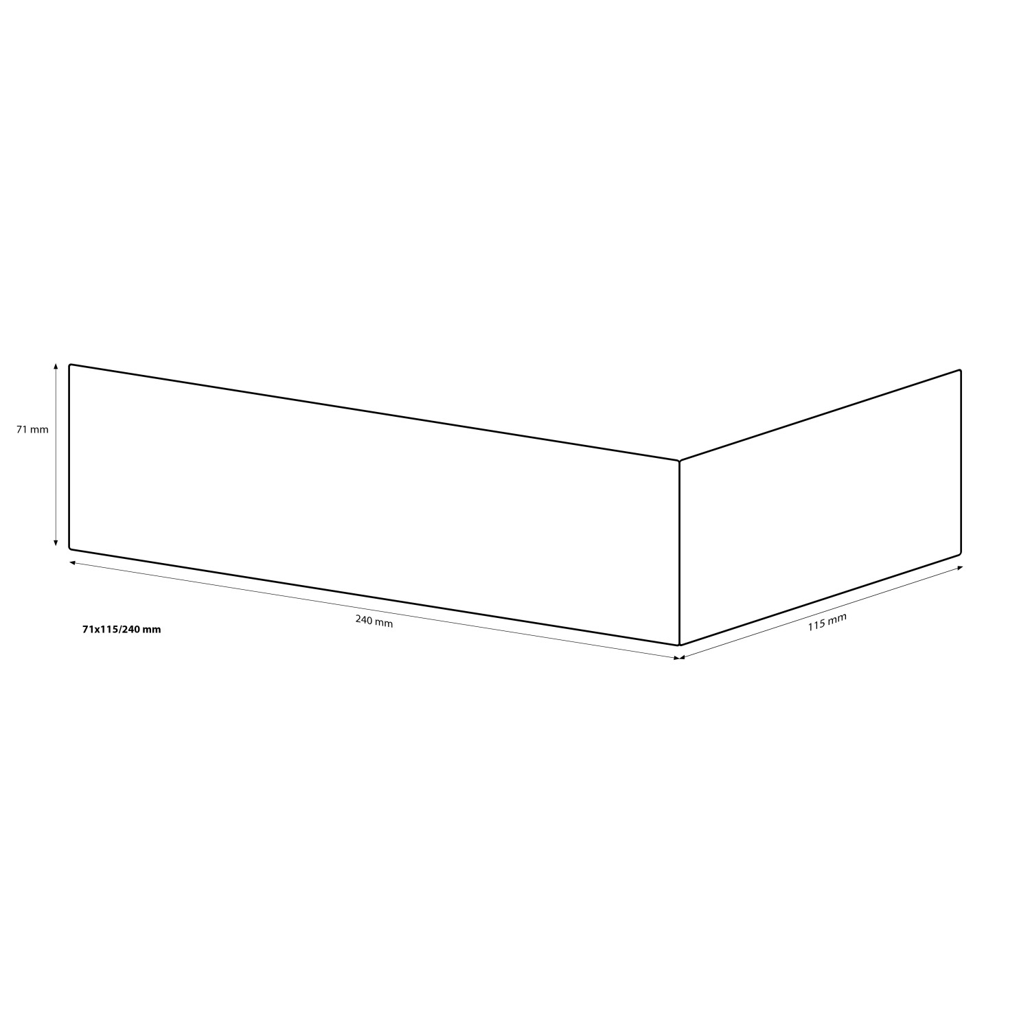 Elabrick Eckverblender Limburg 7,1 cm x 11,5 cm/24 cm Braun 2 m¹_4