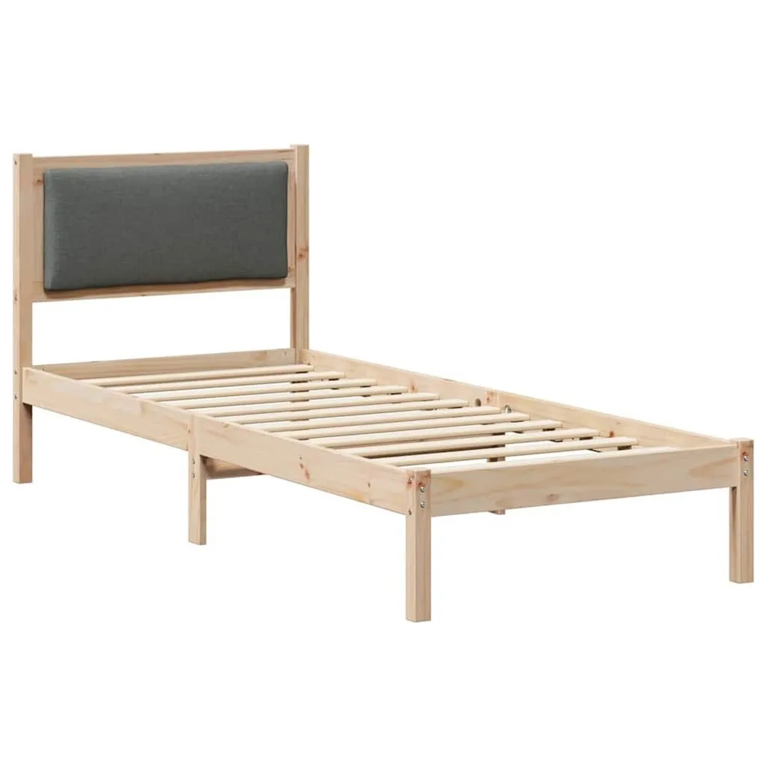 vidaXL Bettrahmen Dunkelgrau 80 x 200 cm Massives Kiefernholz 878150