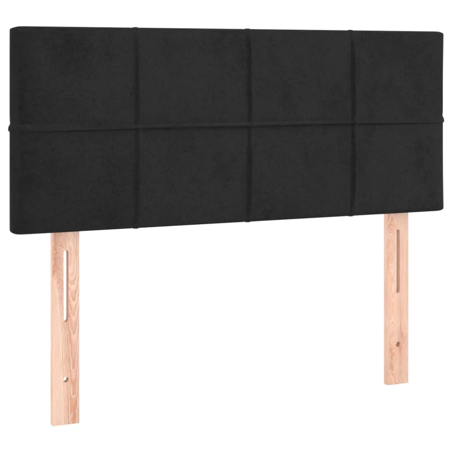 vidaXL LED Kopfteil Schwarz 80x5x78/88 cm Samt 3121644