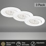 3er Set: Weiße, dimmbare Briloner LED Einbaustrahler für den Innenbereich.
