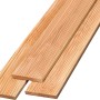 Terrassendiele Douglasie, strukturgehobelt, rötliches Holz für die Terrasse.