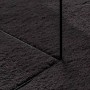 Detailaufnahme: Schwarzer vidaXL Teppich HUARTE, Kurzflorteppich aus Polyester, 140x200 cm.