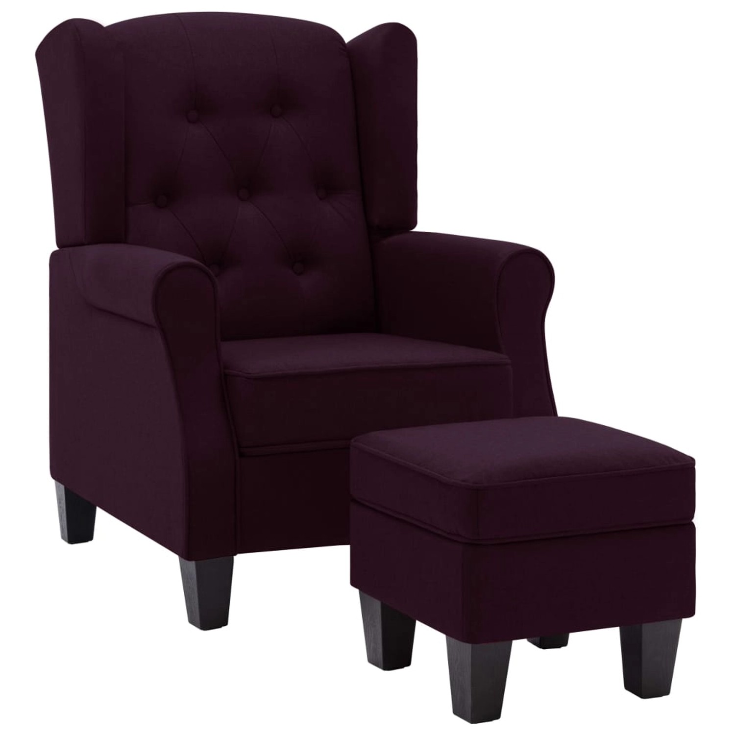 vidaXL Sessel mit Fußhocker Lila Stoff 320158 günstig online kaufen