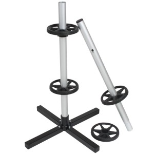 Tectake Felgenbaum aus Aluminium für 4 Reifen bis 295mm Reifenbreite, grau.