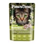 Pawsome Katzen-Nassfutter Adult Kabeljau, 85g Packung mit Fischstückchen in Sauce.
