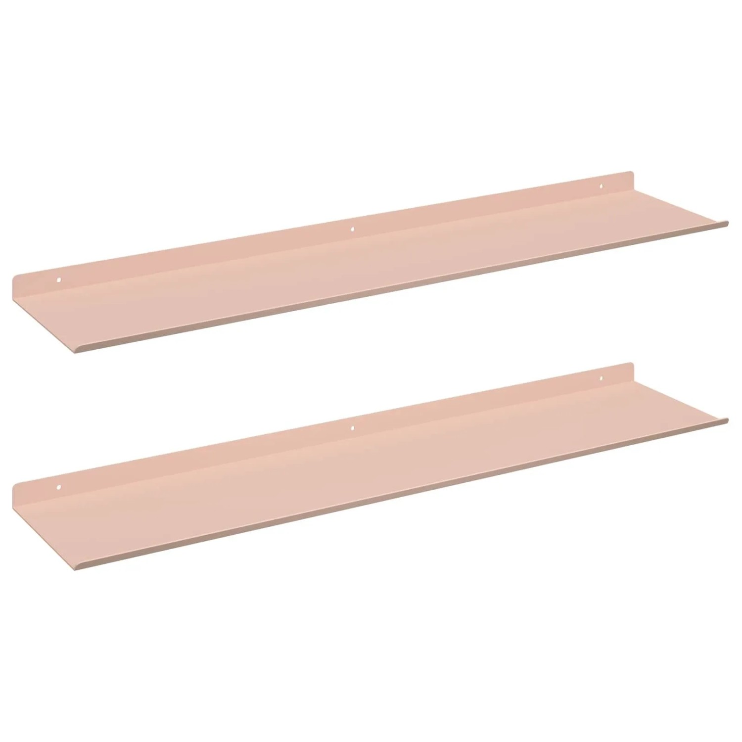 vidaXL Schwebendes Regal 2 Stk Rosa 80 x 18 x 2,5 cm Stahl 8004034