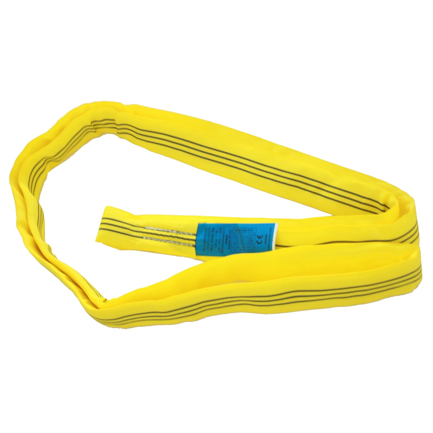 Gelbe TRUTZHOLM Rundschlinge, 3000 kg Tragkraft, 6 m Umfang, Hebeband für Seile & Schnüre.