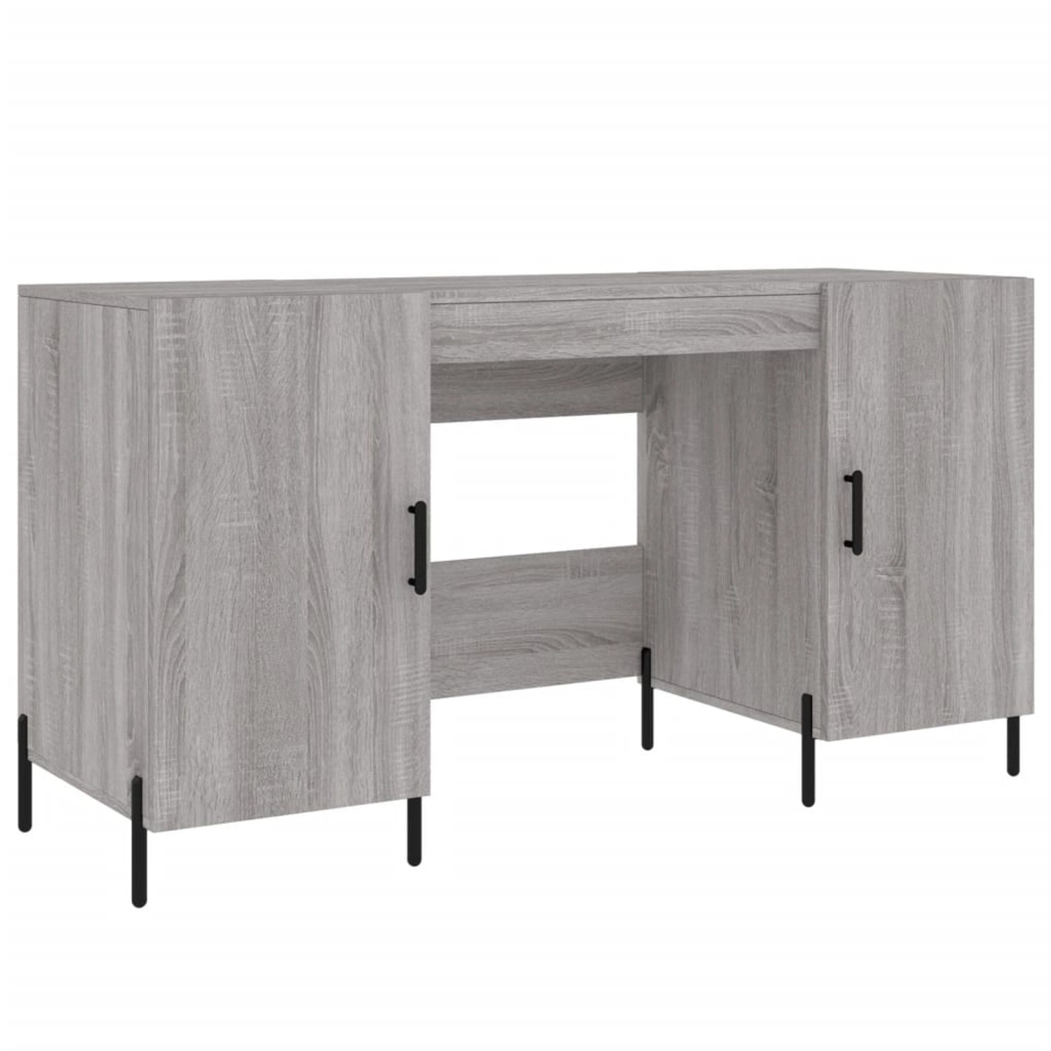 vidaXL Schreibtisch Grau Sonoma 140x50x75 cm Holzwerkstoff 829562 günstig online kaufen