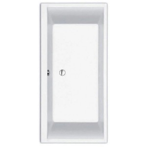 Steinkamp Life Rechteck-Badewanne, 180x80 cm, Acryl, Weiß Matt, mit mittigem Ablauf