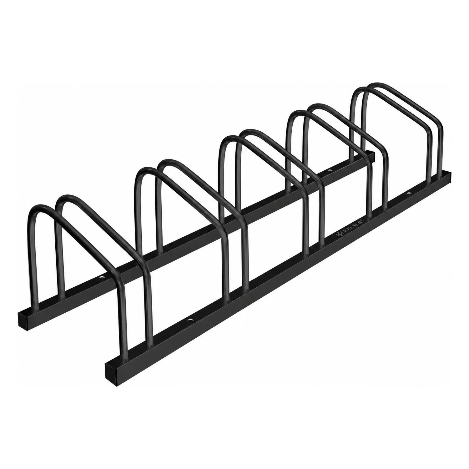 KESSER Fahrradständer mit Parkschild Boden und Wand Schwarz für 5 Fahrräder