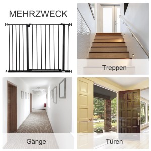PawHut Türschutzgitter mit Klemmbefestigung, geeignet für Treppen, Gänge und Türen.