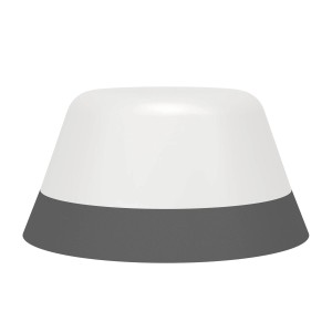 EGLO LED Außen-Tischlampe Meggiano, grau-weiß, kabellos, mit Touch-Funktion und RGBW, IP54.