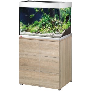Eheim Aquarium-Kombination Proxima TEC 175 Eiche mit Unterschrank und Bepflanzung.