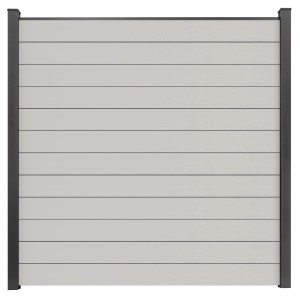 GroJa Steckzaun Schmal Basicline, 180x180 cm, Weiß. Sichtschutzzaun aus Kunststoff.