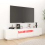 vidaXL TV-Schrank mit LED-Leuchten Weiß 180x35x40 cm 3081897_3