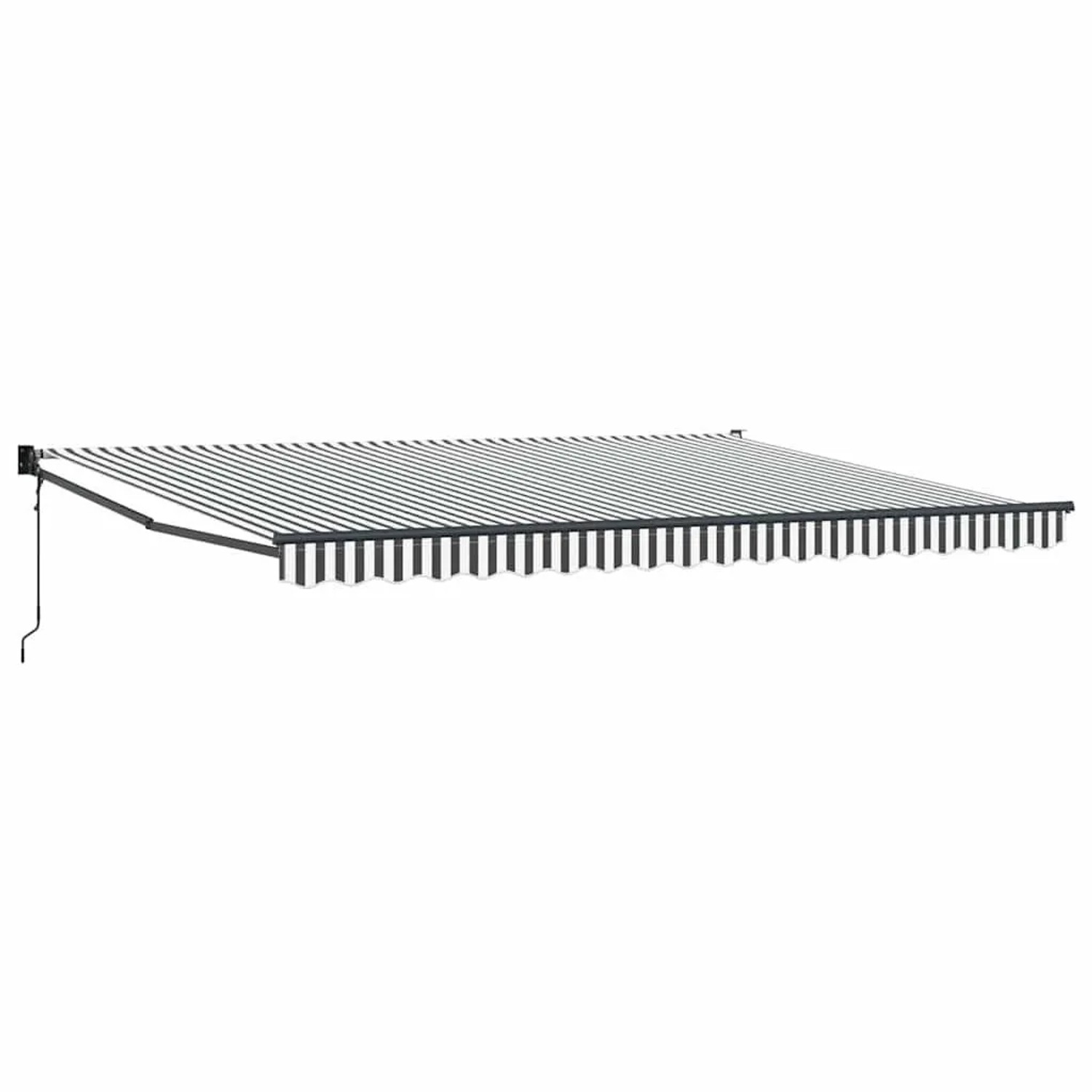 vidaXL Markise Einziehbar Anthrazit und Weiß 4,5x3 m Stoff & Aluminium 3216121