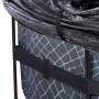 Detailansicht EXIT Stone Pool grau mit Abdeckung und Steinmuster.
