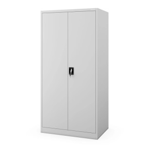 Grauer JAN NOWAK Metallschrank D600 für Büro/Werkstatt, 185x90x60cm, mit abschließbaren Türen.