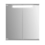 Jokey Spiegelschrank Cento, 60x65 cm, alufarben mit LED-Beleuchtung.