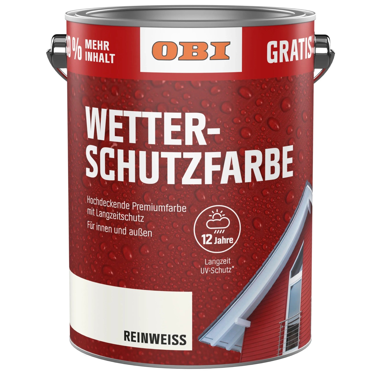 OBI Wetterschutzfarbe 3 l Reinweiß