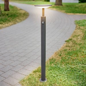Lucande LED Außenleuchte Fenia 9619135 mit Bewegungsmelder Spritzwassergeschützt Modern in Schwarz aus Aluminium